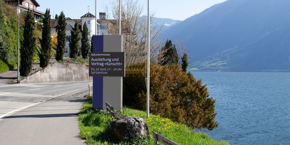 LED Totem als Ortseingangstafel