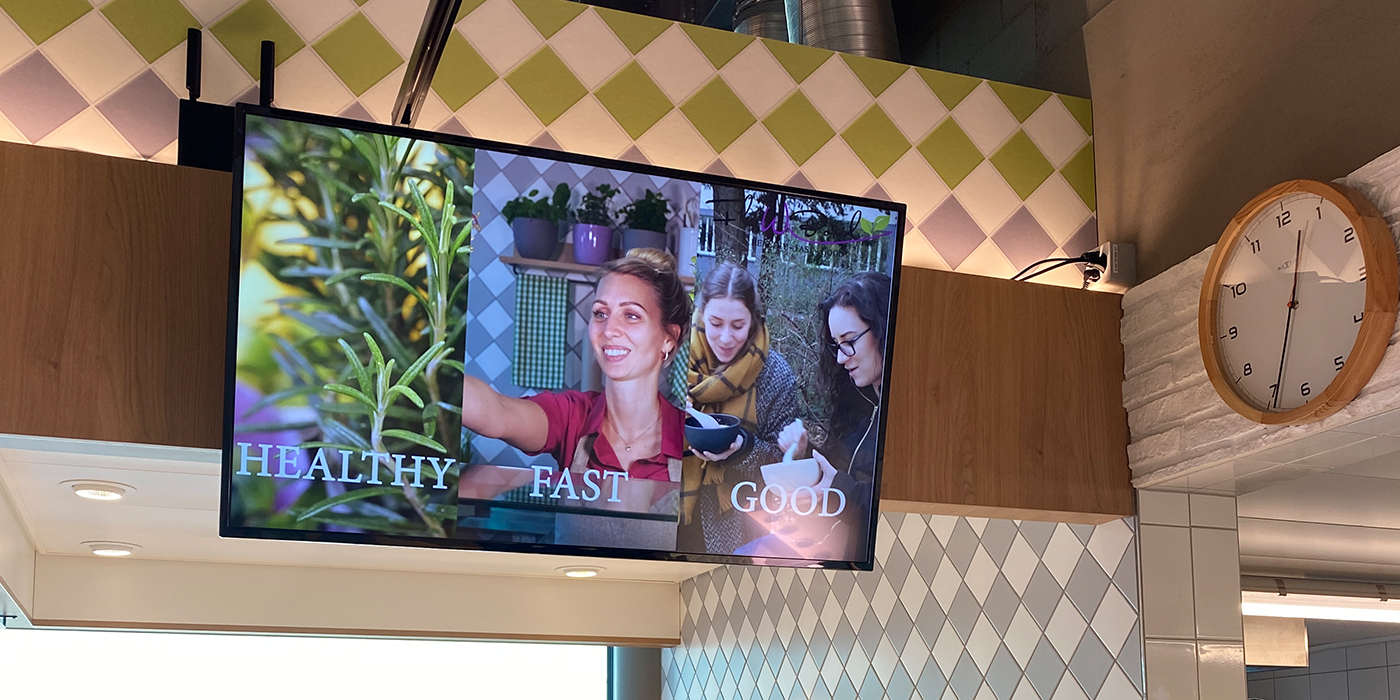 Monitor von e-display bei Flow-Bowl