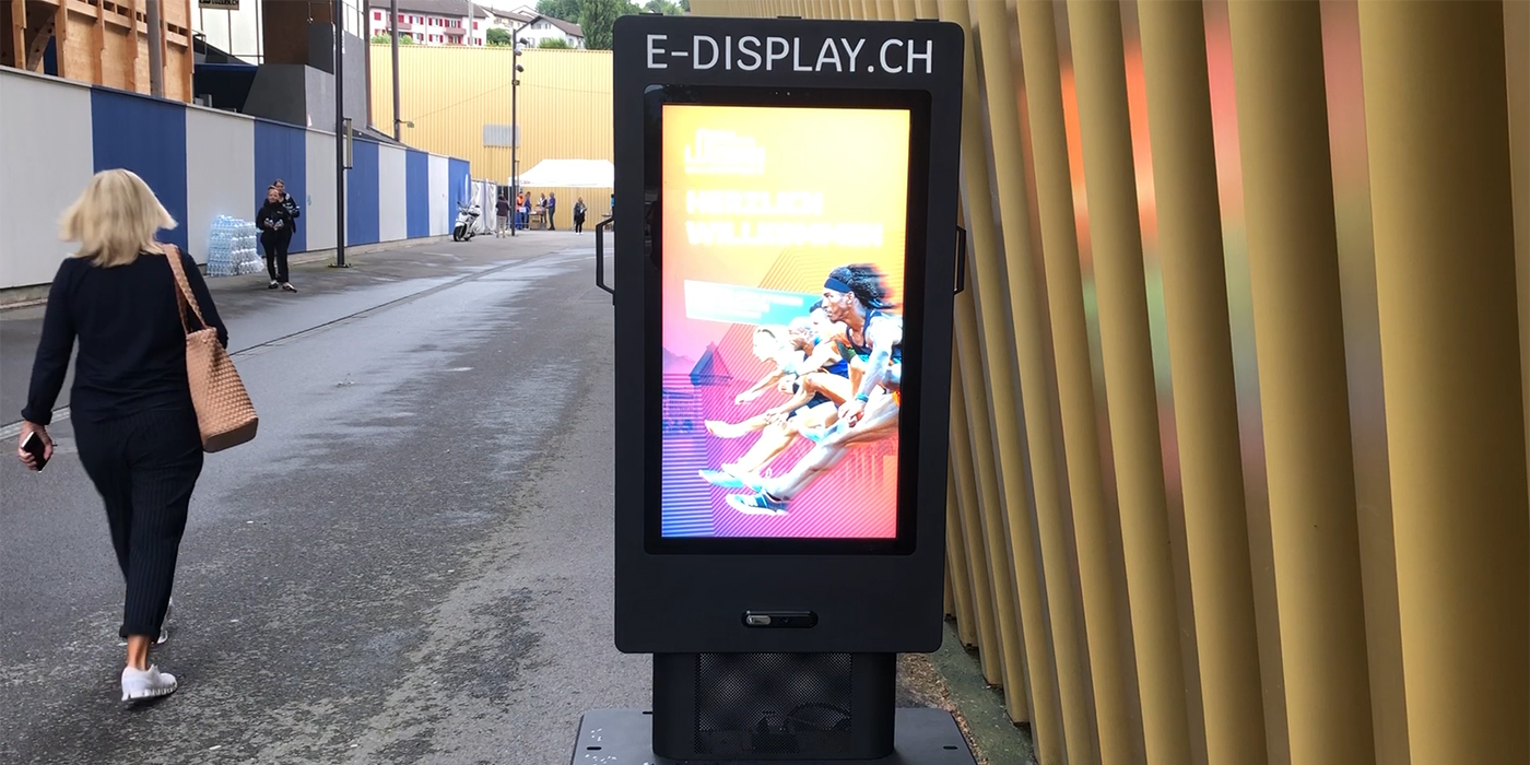 Spitzen Leichtathletik Luzern - Kundenstopper e-display