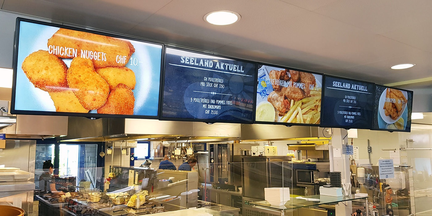 Restaurant Seeland Monitor e-display