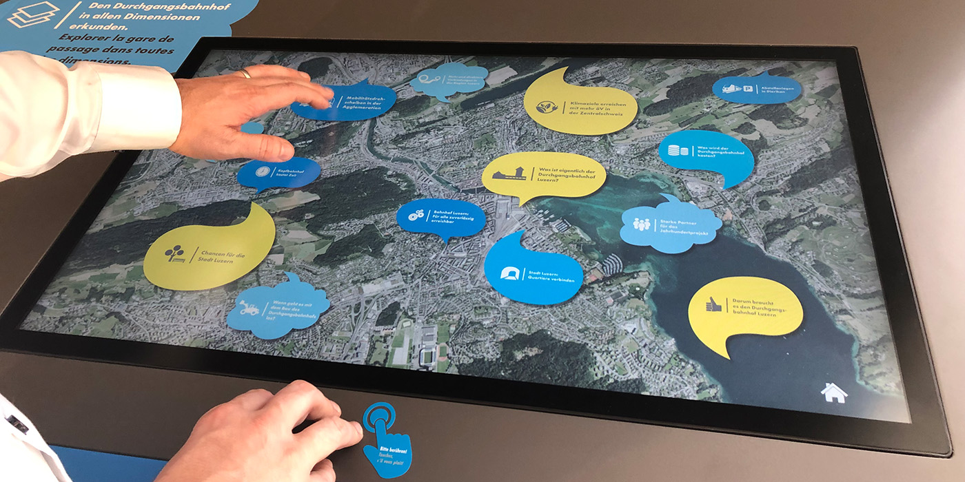 Verkehrshaus interaktive Screens